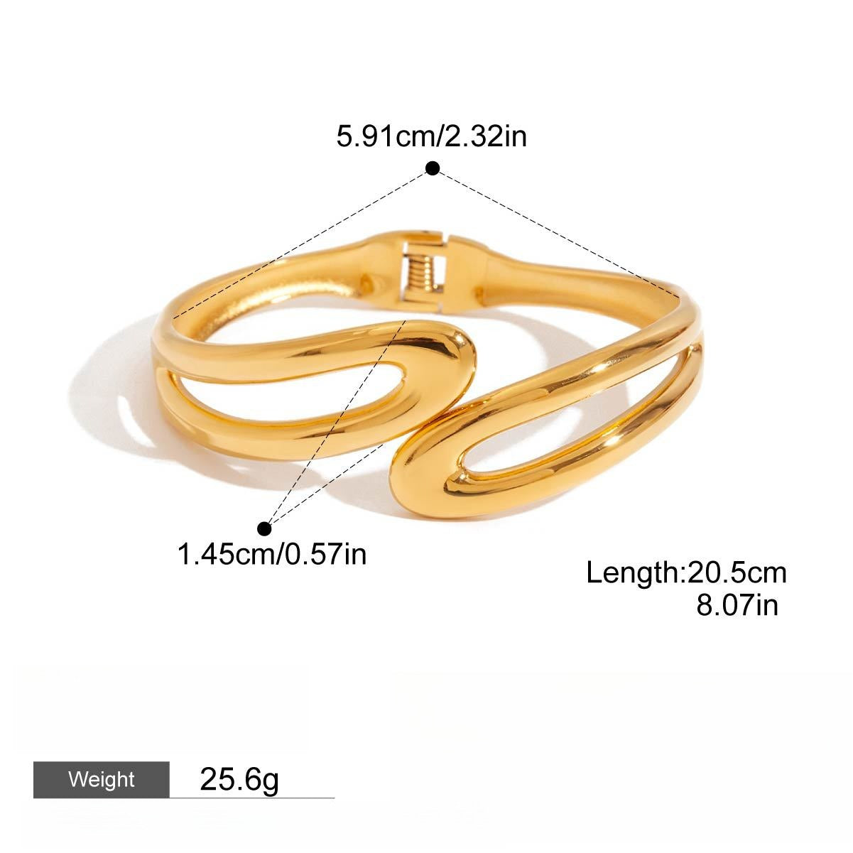 18k gold stainless steel pearl bracelet