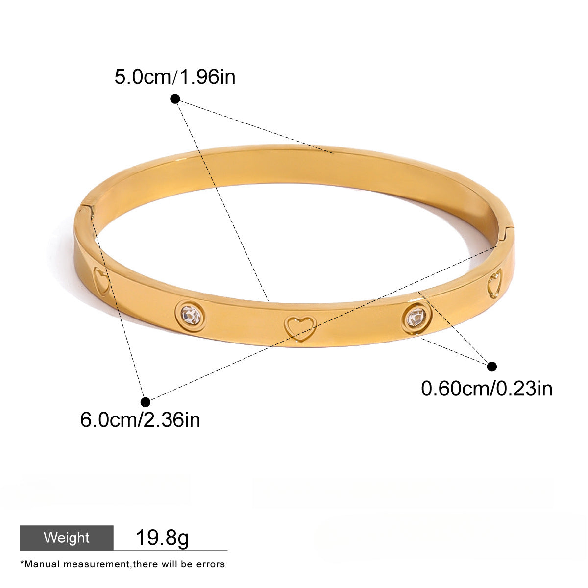 18K gold light luxury high-end zircon bracelet