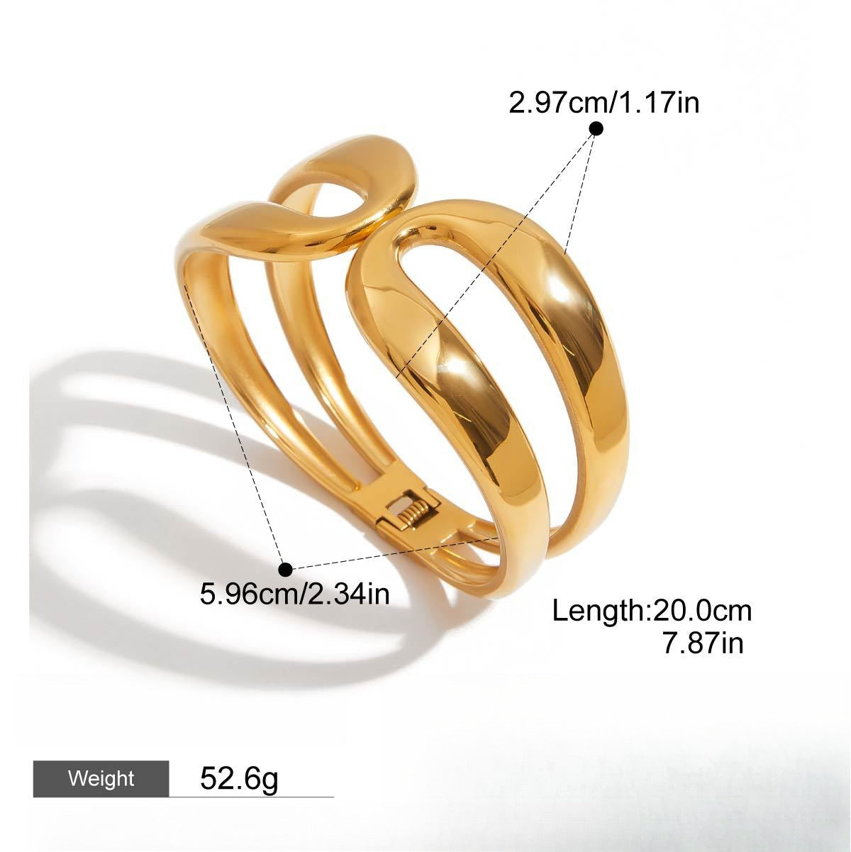 18k gold stainless steel pearl bracelet